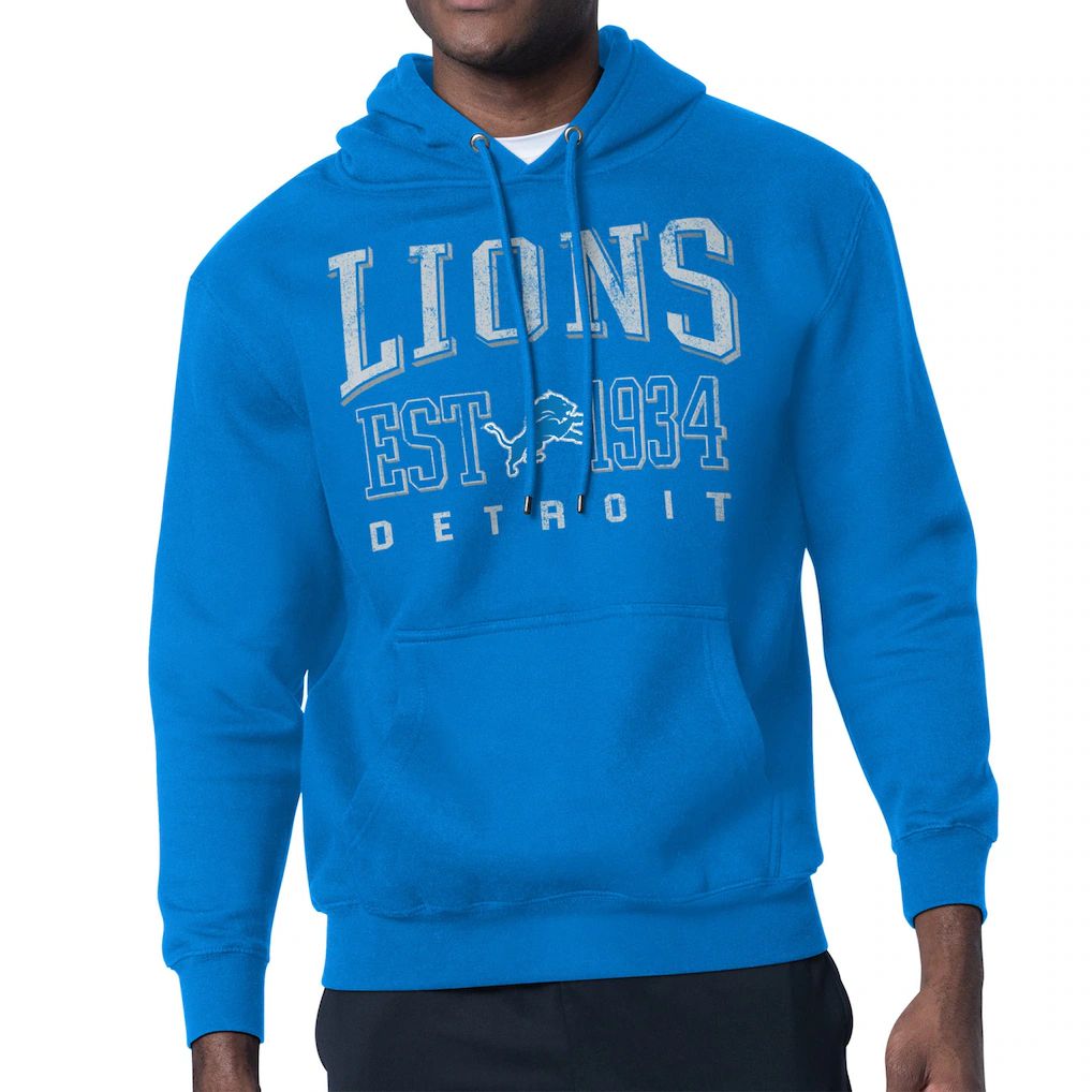 Men 2026 NFL Detroit Lions blue Hoodie hooded style 03